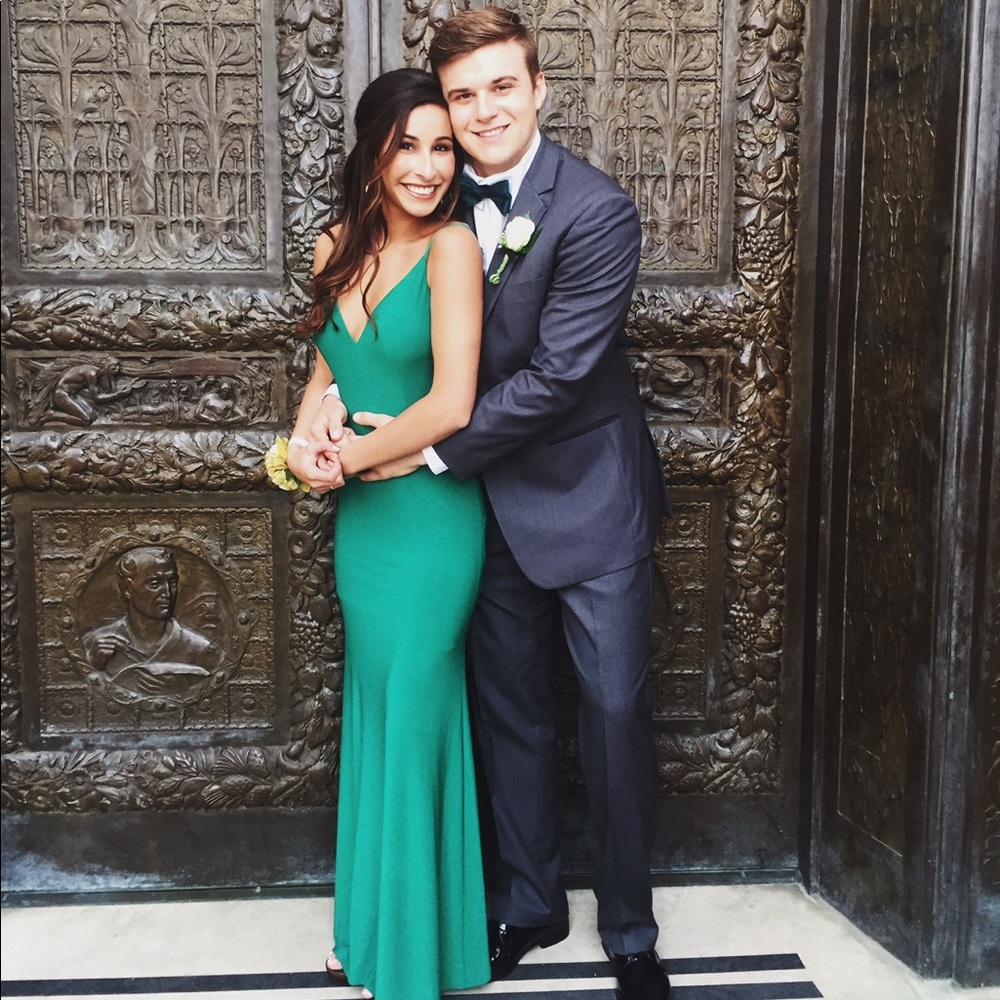 Maxi green dress